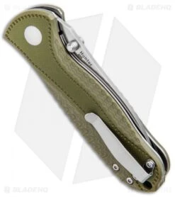 Kizer Vanguard Hunter Liner Lock Knife OD Green G-10 (3" Satin) V3416C2 -Kizer Store Kizer Vanguard Hunter LL OD Green G 10 Satin V3416C2 BHQ 80394 jr side