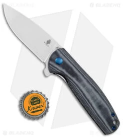 Kizer Vanguard Laconico Gemini Knife Black Micarta (3.1" Stonewash) V3471N4 -Kizer Store Kizer Vanguard Laconico Gemini Flipper Black Micarta SW BHQ 144092 jr bottlecap
