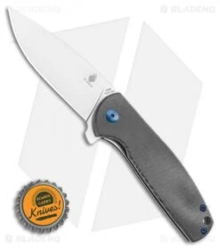 Kizer Vanguard Laconico Gemini Flipper Black Micarta (3.1" Stonewash) V3471N3 -Kizer Store Kizer Vanguard Laconico Gemini Flipper Micarta 3.1 Stonewash V3471N3 BHQ 117209 LS Bottlecap