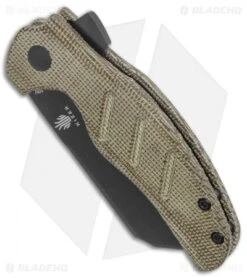 Kizer Store -Kizer Store Kizer Vanguard Mini Sheepdog Green Micarta Black V3488EJ BHQ 117216 jr spine