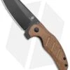 Kizer Vanguard Mini Sheepdog Knife Natural Brown Micarta (2.6" Black CPM-10V)