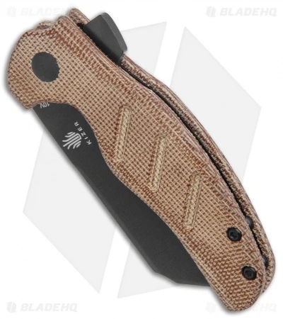 Kizer Vanguard Mini Sheepdog Knife Natural Brown Micarta (2.6" Black CPM-10V) 2 Kizer Vanguard Mini Sheepdog Knife Natural Brown Micarta (2.6" Black CPM-10V) - Image 2