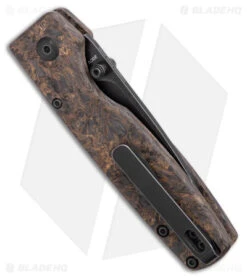 Kizer Vanguard Original Button Lock Knife Fat Carbon (3" Black 20CV) 7 Kizer Vanguard Original Button Lock Knife Fat Carbon (3" Black 20CV) -Kizer Store Kizer Vanguard Original Button Lock Fat Carbon Gold Brown Black BHQ 176926 jr side