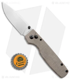 Kizer Vanguard Original XL Button Lock Knife Micarta (3" Satin 154CM) -Kizer Store Kizer Vanguard Original XL Button Lock Micarta Satin BHQ 175947 jr bottlecap