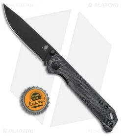 Kizer Azo Vanguard Series Begleiter Knife Black Micarta (3.5" Black BD1N) -Kizer Store Kizer Vanguard Series Begleiter Black Micarta Black BHQ 117227 jr bottlecap