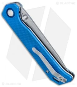 Kizer Azo Vanguard Series Begleiter Knife Blue G-10 (3.5" Stonewash) V4458A3 -Kizer Store Kizer Vanguard Series Begleiter Blue G 10 SW V4458A3 BHQ 80772 jr side