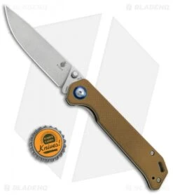 Kizer Azo Vanguard Series Begleiter Knife Brown G-10 (3.5" Stonewash) V4458A4 -Kizer Store Kizer Vanguard Series Begleiter Brown G 10 SW V4458A4 BHQ 80773 jr bottlecap