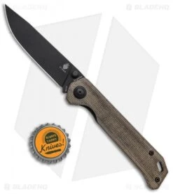 Kizer Azo Vanguard Series Begleiter Knife Green Micarta (3.5" Black BD1N) -Kizer Store Kizer Vanguard Series Begleiter Green Micarta Black BHQ 117237 jr bottlecap