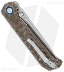 Kizer Azo Vanguard Series Begleiter Knife Green Micarta (3.5" Stonewash BD1N) -Kizer Store Kizer Vanguard Series Begleiter Green Micarta SW BHQ 117235 jr side