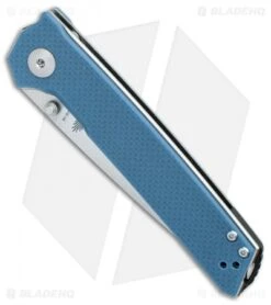 Kizer Vanguard Series Domin Liner Lock Knife Blue G-10 (3.5" Stonewash) V4516A3 -Kizer Store Kizer Vanguard Series Domin Blue G10 SW BHQ 84644 er spine