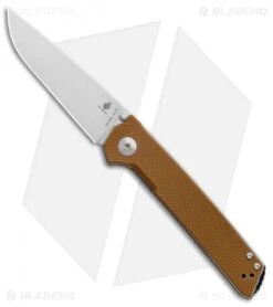 Kizer Vanguard Series Domin Liner Lock Knife Brown G-10 (3.5" Stonewash) V4516A4