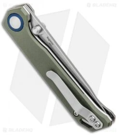 Kizer Azo Vanguard Series Mini Begleiter Knife OD Green G-10 (2.8" Stonewash) -Kizer Store Kizer Vanguard Series Mini Begleiter OD Green SW V3458C2 BHQ 98915 jr side