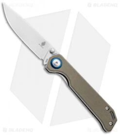Kizer Azo Vanguard Series Mini Begleiter Knife Tan G-10 (2.8" Stonewash)