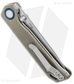 Kizer Azo Vanguard Series Mini Begleiter Knife Tan G-10 (2.8" Stonewash) -Kizer Store Kizer Vanguard Series Mini Begleiter Tan SW V3458C3 BHQ 95482 jr side