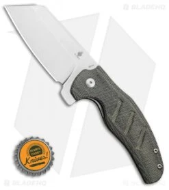 Kizer Vanguard Sheepdog Liner Lock Knife Black Micarta (3.2" Stonewash) -Kizer Store Kizer Vanguard Sheepdog C01C Liner Lock Black Micarta 3.2 SW V4488E3 BHQ 115940 LS Bottlecap