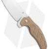 Kizer Vanguard Sheepdog Liner Lock Knife Natural Micarta (3.2" Stonewash)