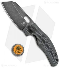 Kizer Vanguard C01C Sheepdog Thumb Hole Knife Black Micarta (3.25" Black SW) -Kizer Store Kizer Vanguard Sheepdog LL Thumb Hole Black Micarta Black BHQ 121895 jr bottlecap