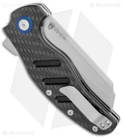Kizer Vanguard Sheepdog XL C01C Liner Lock Knife Carbon Fiber (4" Satin) -Kizer Store Kizer Vanguard Sheepdog XL C01C LL CF Satin V5488C3 BHQ 114106 jr side 2