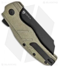 Kizer Vanguard Sheepdog XL C01C Liner Lock Knife Green Micarta (4" Black) -Kizer Store Kizer Vanguard Sheepdog XL C01C LL Green Micarta Black V5488E3 BHQ 118479 jr side