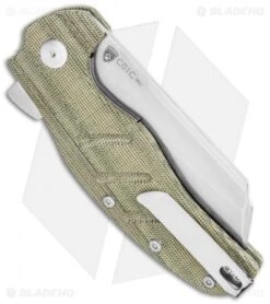 Kizer Vanguard Sheepdog XL C01C Liner Lock Knife Green Micarta (4" SW) -Kizer Store Kizer Vanguard Sheepdog XL C01C LL Green Micarta SW V5488E2 BHQ 118478 jr side