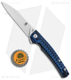 Kizer Vanguard Splinter Flipper Knife Blue/Black G-10 (3.2" Stonewash N690) -Kizer Store Kizer Vanguard Splinter Blue Black G 10 SW V3457N2 BHQ 52424 jr bottlecap
