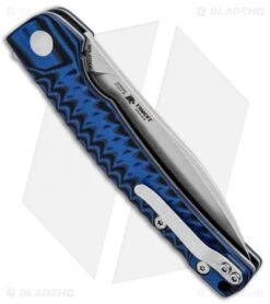 Kizer Vanguard Splinter Flipper Knife Blue/Black G-10 (3.2" Stonewash N690) -Kizer Store Kizer Vanguard Splinter Blue Black G 10 SW V3457N2 BHQ 52424 jr side