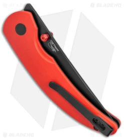 Kizer Swaggs Chili Pepper Button Lock Knife Red G-10 (3" Black) V3601C1 7 Kizer Swaggs Chili Pepper Button Lock Knife Red G-10 (3" Black) V3601C1 -Kizer Store Kizer Vanguard Swaggs Chilli Pepper Button Lock Red G 10 Black BHQ 145741 jr side