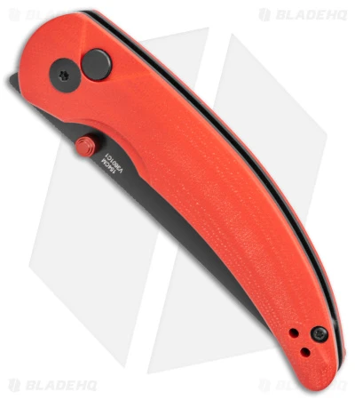 Kizer Swaggs Chili Pepper Button Lock Knife Red G-10 (3" Black) V3601C1 2 Kizer Swaggs Chili Pepper Button Lock Knife Red G-10 (3" Black) V3601C1 - Image 2