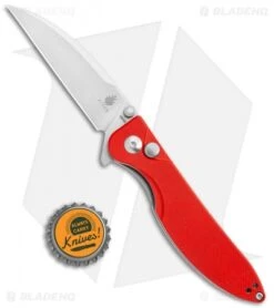 Kizer Vanguard Swaggs Swayback Button Lock Knife Red G-10 (3" Stonewash) V3566N3 -Kizer Store Kizer Vanguard Swaggs Swayback Red G 10 V3566N3 BHQ 118809 jr bottlecap