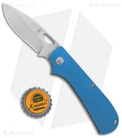 Kizer Vanguard Vagnino Zipslip Slipjoint Knife Blue G-10 (2.8" Stonewash) -Kizer Store Kizer Vanguard Vagnino Zipslip SJ Blue G 10 SW V3507N3 BHQ 97806 jr bottlecap