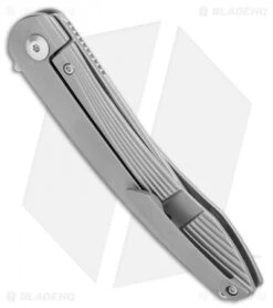 Kizer Zen Trailing Point Frame Lock Knife (3.39" Stonewash) Ki4553P1 -Kizer Store Kizer Zen Trailing Point FL SW Ki4553P1 BHQ 106916 jr side