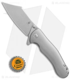 Kizer Zugang Frame Lock Knife Titanium (3.75" Stonewash) Ki4439A1 -Kizer Store Kizer Zugang ti sw Ki4439A1 BHQ 70976 er size