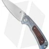 Kizer Corto Frame Lock Knife Blue Titanium/Red G-10 (3.5" Stonewash) Ki4459A2