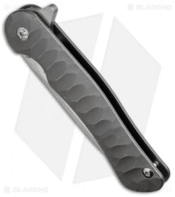 Kizer Cucchiara Dukes Flipper Knife Stonewash Titanium (3.625" Satin) Ki5466A2 -Kizer Store kizer dukes ki5466a2 bottom cm