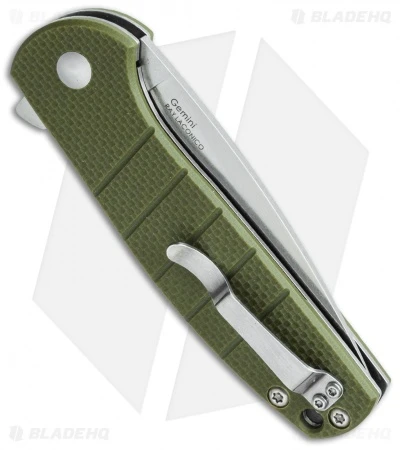 Kizer Vanguard Laconico Gemini Flipper Green G-10 (3.1" Stonewash) V3471N2 3 Kizer Vanguard Laconico Gemini Flipper Green G-10 (3.1" Stonewash) V3471N2 - Image 3