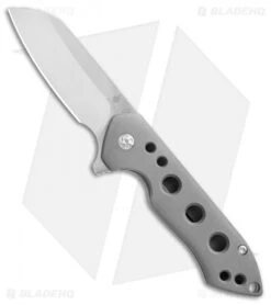Kizer Degnan Guru Flipper Knife Titanium W/ Holes (3" Satin) Ki3504K1
