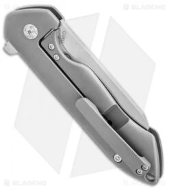 Kizer Degnan Guru Flipper Knife Titanium W/ Holes (3" Satin) Ki3504K1 -Kizer Store kizer guru milled flipper ti Ki3504K1 jr side