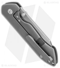 Kizer Degnan Guru Frame Lock Knife Titanium W/ Holes (3" Satin) Ki3504A1 -Kizer Store kizer guru milled thumb stud ti Ki3504A1 er side