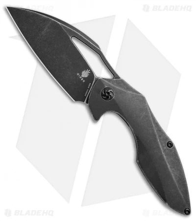 Kizer Isham Megatherium Flipper Knife Titanium (3.6" Black SW) Ki4502A2 1 Kizer Isham Megatherium Flipper Knife Titanium (3.6" Black SW) Ki4502A2