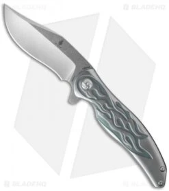 Kizer Cucchiara Compadre Frame Lock Knife Titanium (4" Stonewash) Ki5465A2