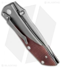 Kizer Tanto Liner Lock Knife Red G-10 (3.5" Stonewash) Ki3303 -Kizer Store kizer ki3303 back dl