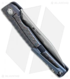 Kizer Splinter Frame Lock Knife Titanium (3.375" Stonewash) Ki3457A2 -Kizer Store kizer ki3457a2 side cm