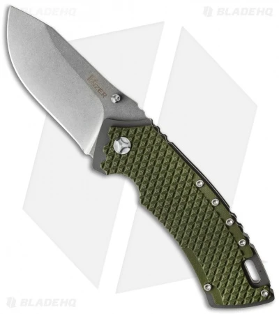 Kizer Folding Knife Green G-10 (3.25" Stonewash) Ki4411F1 1 Kizer Folding Knife Green G-10 (3.25" Stonewash) Ki4411F1