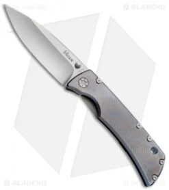Kizer Folding Knife Blue Anodized Titanium (4" Stonewash) Ki4424A2