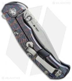Kizer River Cat Frame Lock Knife Anodized Titanium (3.375" Stonewash) Ki4456A2 -Kizer Store kizer ki4456a2 side cm
