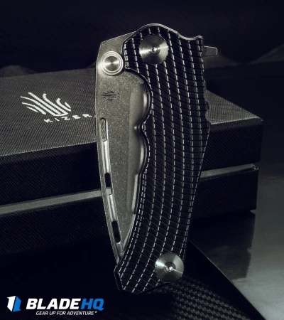 Kizer Willumsen Perock Flipper Knife Black Titanium (3.5" Satin) Ki4485 4 Kizer Willumsen Perock Flipper Knife Black Titanium (3.5" Satin) Ki4485 - Image 4