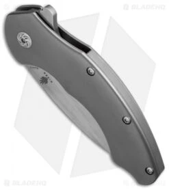 Kizer Degnan Roach Flipper Knife Titanium (3.5" Satin) Ki4477 -Kizer Store kizer roach ki4477 bottom cm