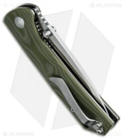 Kizer Vanguard V3 Vigor Liner Lock Knife Green G-10 (3" Satin) V3403N2 -Kizer Store kizer v3 vigor v3403a2 green back dl