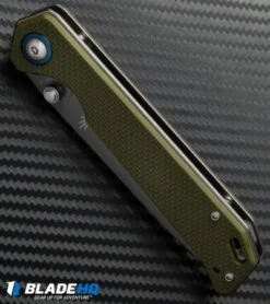 Kizer Azo Vanguard Series Begleiter Knife Green G-10 (3.5" Gray) V4458N2 -Kizer Store kizer vanguard begleiter green g10 v4458a2 bottom cm 1