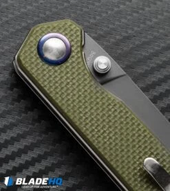 Kizer Azo Vanguard Series Begleiter Knife Green G-10 (3.5" Gray) V4458N2 -Kizer Store kizer vanguard begleiter green g10 v4458a2 detail cm 1